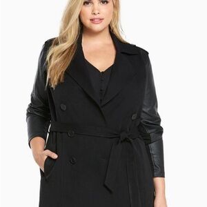 Torrid Women's Black Trench Coat 1